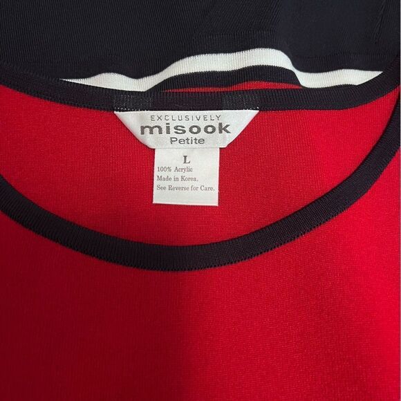 Exclusively Misook Red Sleeveless Top Size L - Picture 4 of 5